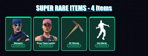 [PC/XBOX/PSN] | Warpaint | Rose Team Leader | Ruin | Gear Specialist Maya | Deadpool | 47 skin | 97 pickaxe | 66 emote | 83 glider | Lv1047