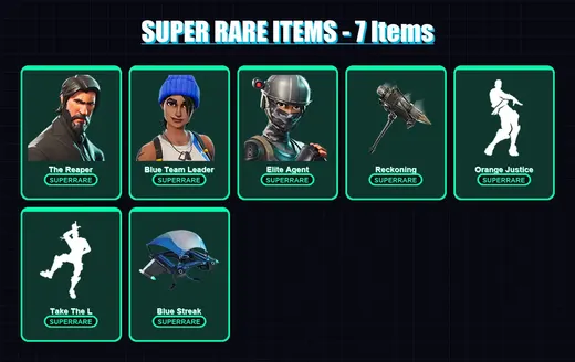 [PS4/PS5/XBOX/PC] | The Reaper | Blue Team Leader | Elite Agent | Blackheart | Omega | 49 skin | 28 pickaxe | 44 emote | 39 glider | Lv582