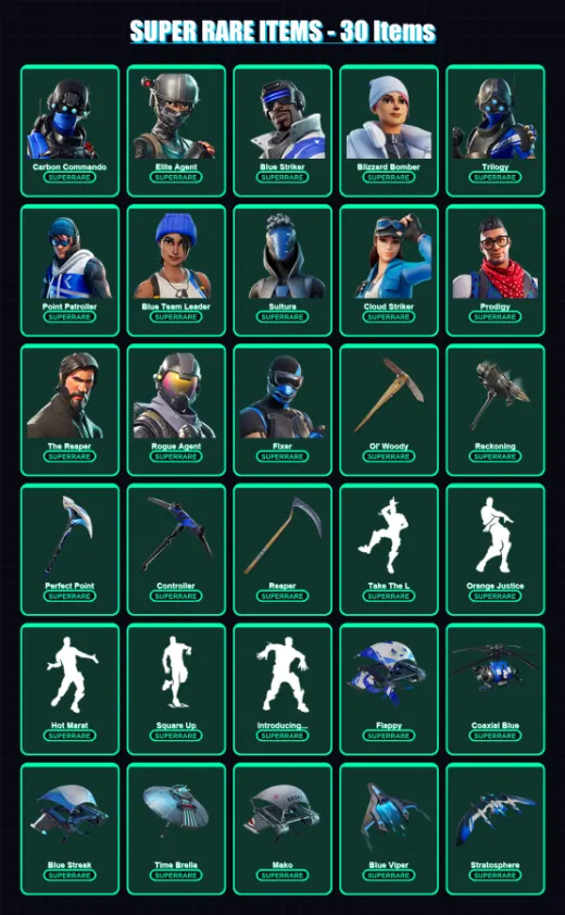 [PS4/PS5/XBOX/PC] | Carbon Commando | Elite Agent | Blue Striker | 219 skin | Lv2913 — Game account