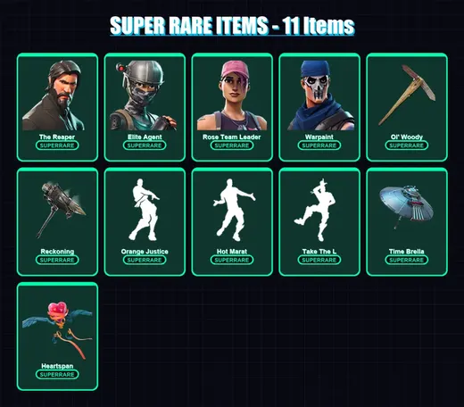 [PS4/PS5/XBOX/PC] | The Reaper | Elite Agent | Rose Team Leader | Warpaint | Spectra Knight | 253 skin | 294 pickaxe | 241 emote | 254 glider | Lv45