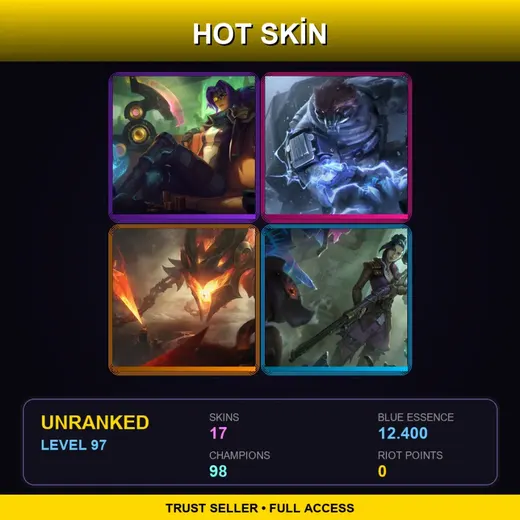 LAS | Odyssey Sivir | Northern Storm Volibear | Infernal Vel'Koz | Arcane Enforcer Caitlyn | 17 Skin | 98 Champ | Lv97