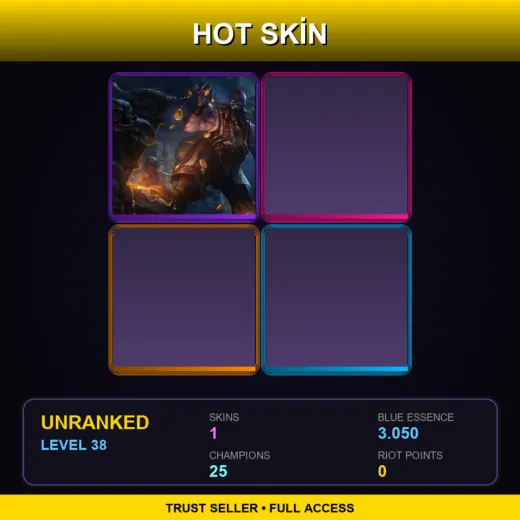 EUW | Pirate Ryze | 1 Skin | 25 Champ | Lv38