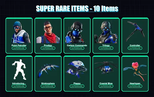 [PC/XBOX] | Point Patroller | Prodigy | Carbon Commando | Trilogy | Sentinel | 87 skin | 107 pickaxe | 95 emote | 110 glider | Lv1421