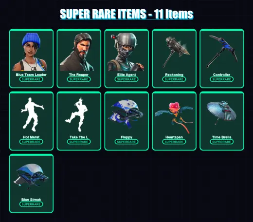 [PC] | Blue Team Leader | The Reaper | Elite Agent | Lynx | Blackheart | 70 skin | 101 pickaxe | 89 emote | 100 glider | Lv1924