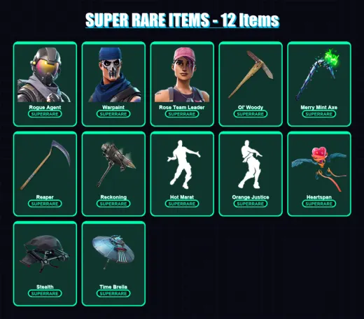 [PC/XBOX/PSN] | Rogue Agent | Warpaint | Rose Team Leader | The Foundation | Love Ranger | 177 skin | 131 pickaxe | 150 emote | 139 glider | Lv1980