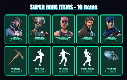 [PC] | Xander | Elite Agent | Rose Team Leader | The Reaper | Warpaint | 248 skin | 254 pickaxe | 221 emote | 194 glider | Lv3065