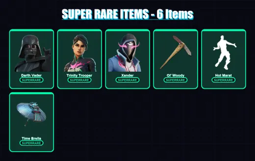 [PC/XBOX] | Darth Vader | Trinity Trooper | Xander | Omegarok | Blackheart | 151 skin | 273 pickaxe | 175 emote | 196 glider | Lv4598