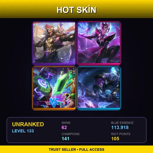 LAS | Victorious Draven | Challenger Ahri | Spirit Blossom Lillia | Cosmic Paladin Sion | 62 Skin | 141 Champ | Lv133