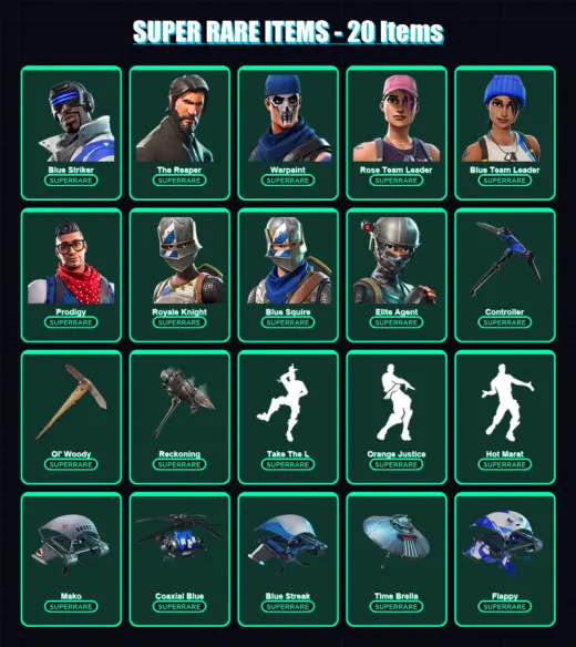 [PS4/PS5/XBOX/PC] | Blue Striker | The Reaper | Warpaint | 120 skin | Lv1799