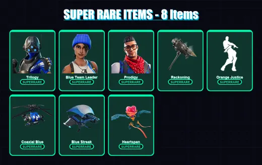 [PC/XBOX/PSN] | Trilogy | Blue Team Leader | Prodigy | Lynx | Calamity | 37 skin | 48 pickaxe | 64 emote | 53 glider | Lv967