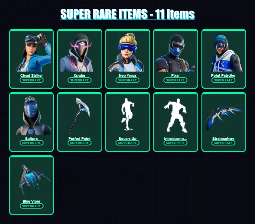 [PC/XBOX] | Cloud Striker | Xander | Neo Versa | Fixer | Point Patroller | 72 skin | 153 pickaxe | 99 emote | 117 glider | Lv2027