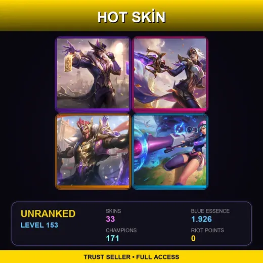 LAN | Victorious Twisted Fate | Victorious Fiora | Victorious Draven | Spirit Blossom Nidalee | 33 Skin | 171 Champ | Lv153 — Star Guardian Ekko