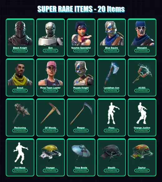 [PC/PSN] | Black Knight | Eon | Sparkle Specialist | Blue Squire | Warpaint | 167 skin | 180 pickaxe | 149 emote | 157 glider | Lv2145