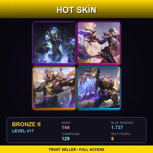 BR | Victorious Fiora | Victorious Draven | Victorious Braum | Hextech Singed | 144 Skin | 129 Champ | Bronze II | Lv417 — Snow Moon Kayn