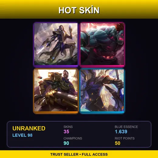 LAS | Victorious Lucian | Hextech Sion | Victorious Graves | Victorious Aatrox | 35 Skin | 90 Champ | Lv98 — Astronaut Poppy