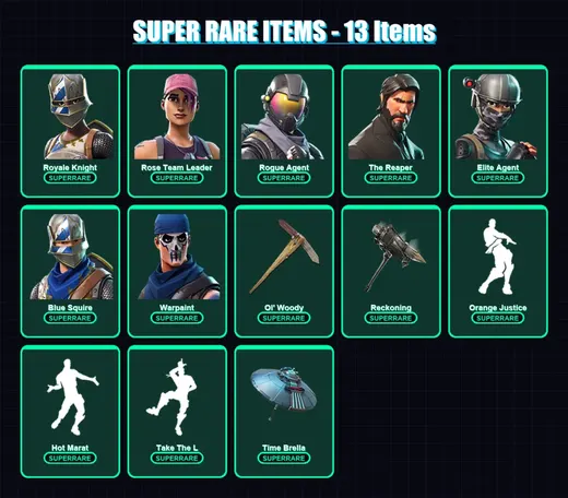 [PC/PSN] | Royale Knight | Rose Team Leader | Rogue Agent | The Reaper | Elite Agent | 53 skin | 61 pickaxe | 72 emote | 79 glider | Lv1002 — Game account