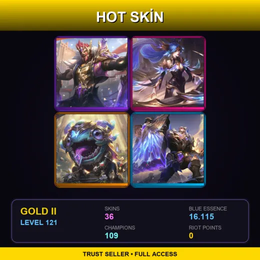 BR | Victorious Draven | Victorious Sona | Victorious Kog'Maw | Victorious Braum | 36 Skin | 109 Champ | Gold II | Lv121