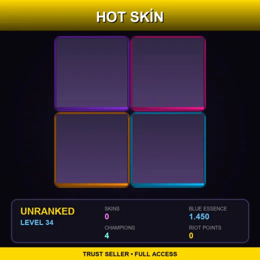EUNE | Lv34 | Unranked | 0 Skin | 4 Champ