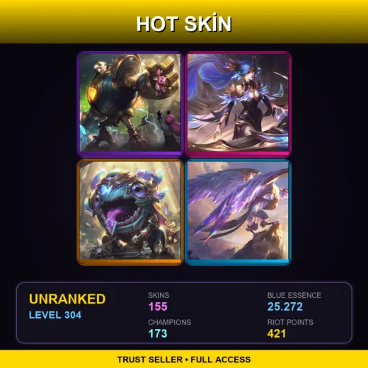 TR | Victorious Blitzcrank | Victorious Sona | Victorious Kog'Maw | Victorious Anivia | 155 Skin | 173 Champ | Lv304