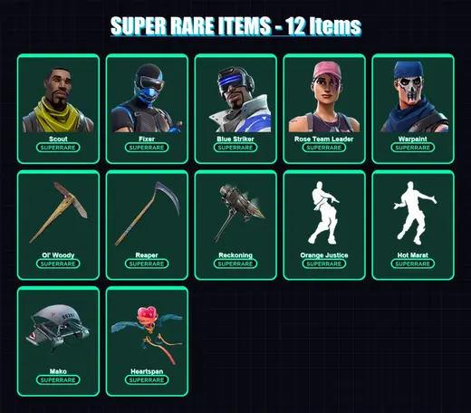 [PC] | Scout | Fixer | Blue Striker | Rose Team Leader | Warpaint | 53 skin | 69 pickaxe | 67 emote | 70 glider | Lv974