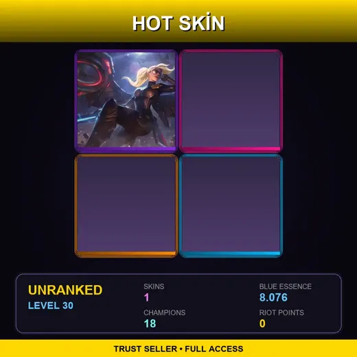 JP | Riot Kayle | 1 Skin | 18 Champ | Lv30