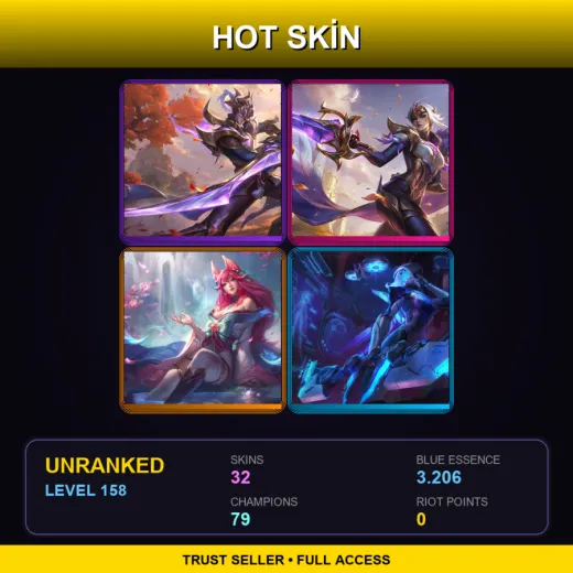 EUNE | Victorious Master Yi | Victorious Fiora | Spirit Blossom Ahri | PROJECT: Ashe | 32 Skin | 79 Champ | Lv158