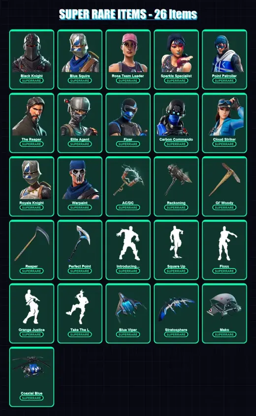 [PS4/PS5/XBOX/PC] | Black Knight | Blue Squire | Rose Team Leader | 139 skin | Lv2723