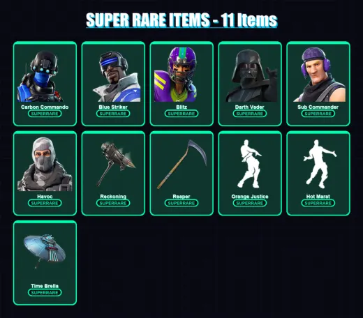 [PC/XBOX/PSN] | Carbon Commando | Blue Striker | Blitz | Darth Vader | Sub Commander | 130 skin | 105 pickaxe | 97 emote | 110 glider | Lv1841
