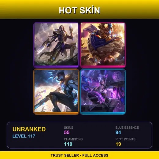 EUNE | Victorious Lucian | Victorious Maokai | Pulsefire Ekko | Spirit Blossom Riven | 55 Skin | 110 Champ | Lv117 — Pentakill Iii Lost Chapter Olaf