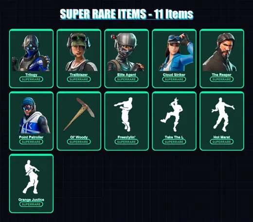 [PC/XBOX/PSN] | Trilogy | Trailblazer | Elite Agent | Cloud Striker | The Reaper | 27 skin | 24 pickaxe | 37 emote | 35 glider | Lv519 — Game account