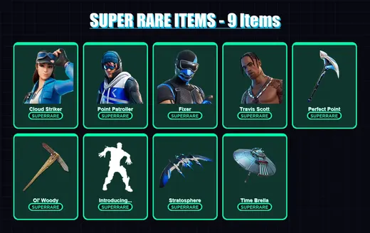 [PC/XBOX] | Cloud Striker | Point Patroller | Fixer | Travis Scott | Galaxia | 140 skin | 174 pickaxe | 129 emote | 152 glider | Lv1875
