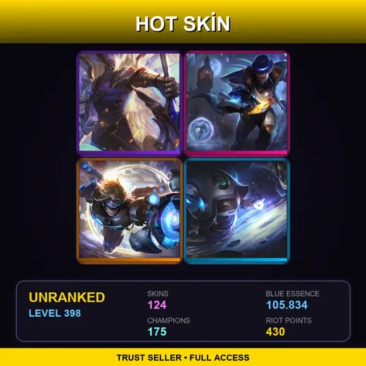 ME | Victorious Aatrox | Spirit Blossom Aphelios | Pulsefire Twisted Fate | Blood Moon Tryndamere | 124 Skin | 175 Champ | Lv398
