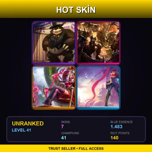 EUW | Prom Queen Annie | Ironside Malphite | Heartseeker Ashe | Imperial Lux | 7 Skin | 41 Champ | Lv41