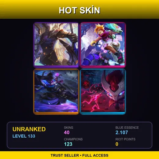 TR | Victorious Aatrox | Spirit Blossom Darius | Arcade Ezreal | Blood Moon Kennen | 40 Skin | 123 Champ | Lv133