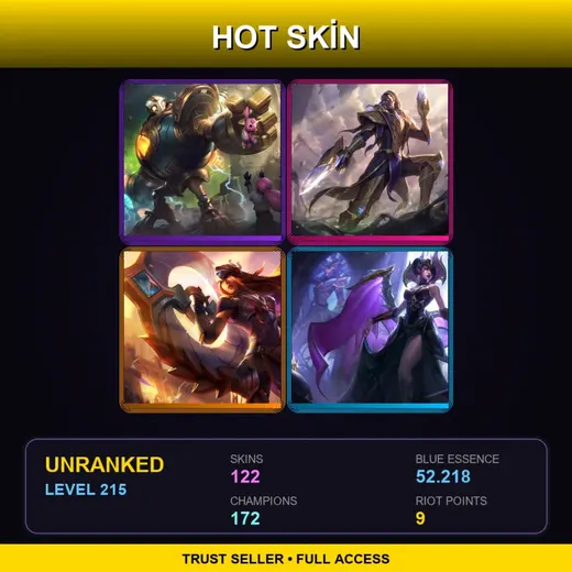 SG | Victorious Blitzcrank | Victorious Lucian | Victorious Sivir | Victorious Morgana | 122 Skin | 172 Champ | Lv215
