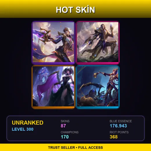 EUW | Victorious Fiora | Victorious Lucian | Victorious Morgana | Victorious Elise | 87 Skin | 170 Champ | Lv300