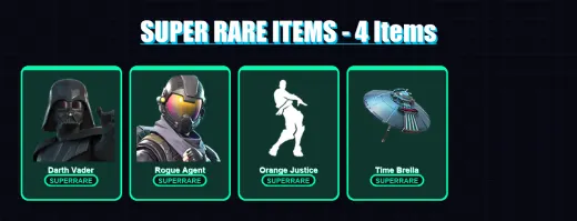 [PC/XBOX] | Darth Vader | Rogue Agent | Son Goku | Malik | Blackheart | 72 skin | 61 pickaxe | 56 emote | 59 glider | Lv591