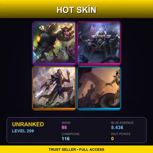 SG | Victorious Blitzcrank | Victorious Sejuani | Victorious Lucian | Mythic Cassiopeia | 98 Skin | 116 Champ | Lv209