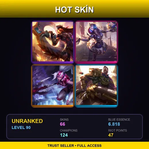 SG | Victorious Sivir | Victorious Orianna | Challenger Nidalee | Victorious Graves | 66 Skin | 124 Champ | Lv90
