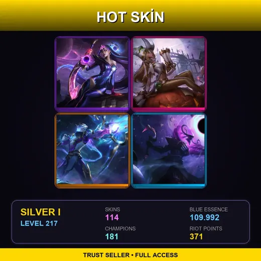 SG | Prestige Dark Cosmic Diana | Prestige Bewitching Miss Fortune | Spirit Blossom Irelia | 114 Skin | 181 Champ | Lv217 — Statue Of Karthus
