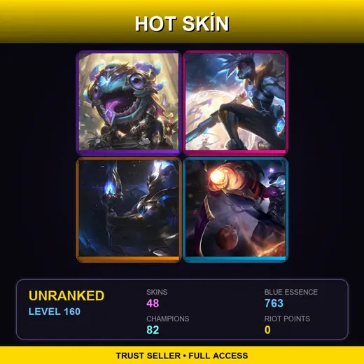 ME | Victorious Kog'Maw | Cosmic Defender Xin Zhao | High Noon Leona | Pulsefire Ekko | 48 Skin | 82 Champ | Lv160