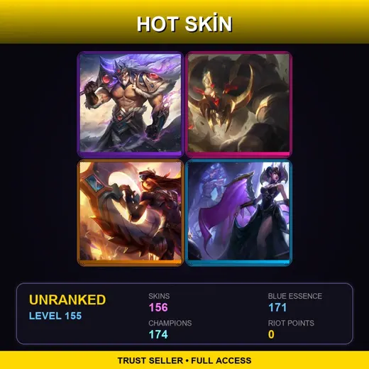VN | Victorious Tryndamere | Conqueror Alistar | Victorious Sivir | Victorious Morgana | 156 Skin | 174 Champ | Lv155 — Red Baron Corki