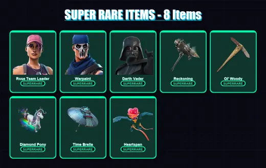 [PC/XBOX/PSN] | Rose Team Leader | Warpaint | Darth Vader | Spire Assassin | Son Goku | 350 skin | 329 pickaxe | 270 emote | 268 glider | Lv4156