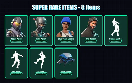 [PS4/PS5/XBOX/PC] | Rogue Agent | Elite Agent | Blue Team Leader | The Reaper | Carbide | 36 skin | 61 pickaxe | 50 emote | 48 glider | Lv737