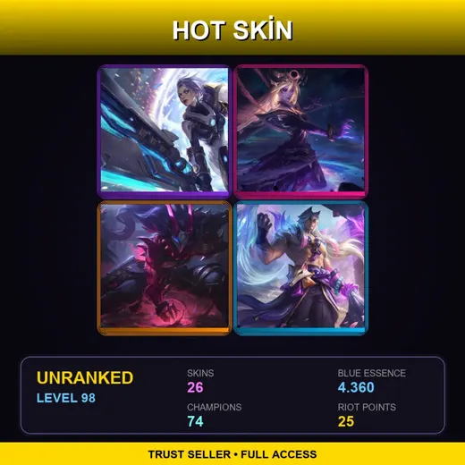TR | Blood Moon Tryndamere | Spirit Blossom Sett | Spirit Blossom Teemo | PROJECT: Ashe | 26 Skin | 74 Champ | Lv98