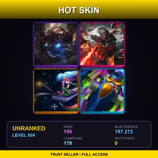 ME | Hextech Galio | Conqueror Varus | Battle Academia Ezreal | Star Guardian Senna | 155 Skin | 179 Champ | Lv509