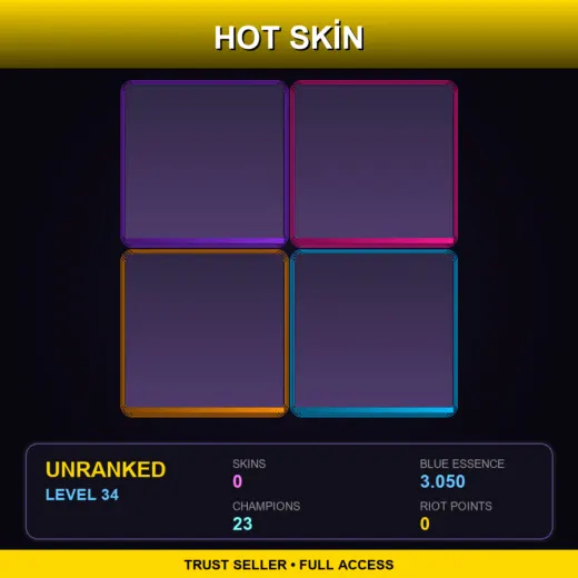 LAN | Lv34 | Unranked | 0 Skin | 23 Champ