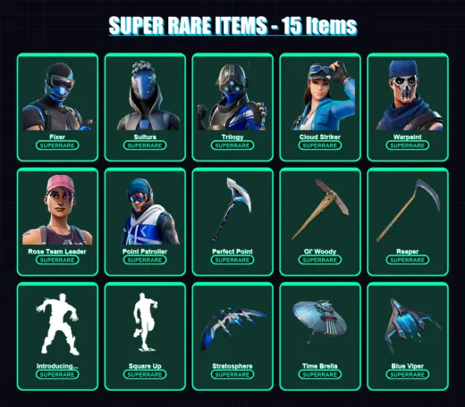 [PS4/PS5/XBOX/PC] | Fixer | Sultura | Trilogy | Cloud Striker | Warpaint | 128 skin | 155 pickaxe | 127 emote | 140 glider | Lv1688