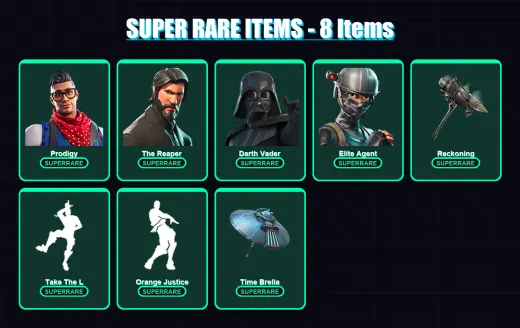 [PS4/PS5/XBOX/PC] | Prodigy | The Reaper | Darth Vader | Elite Agent | Valor | 258 skin | 309 pickaxe | 235 emote | 272 glider | Lv4757