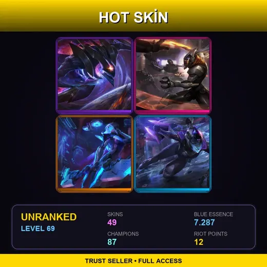 EUNE | Dark Star Kha'Zix | PROJECT: Yi | PROJECT: Ashe | PROJECT: Vayne | 49 Skin | 87 Champ | Lv69